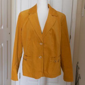 Gorgeous Mustard Talbots Cotton Corduroy Blazer